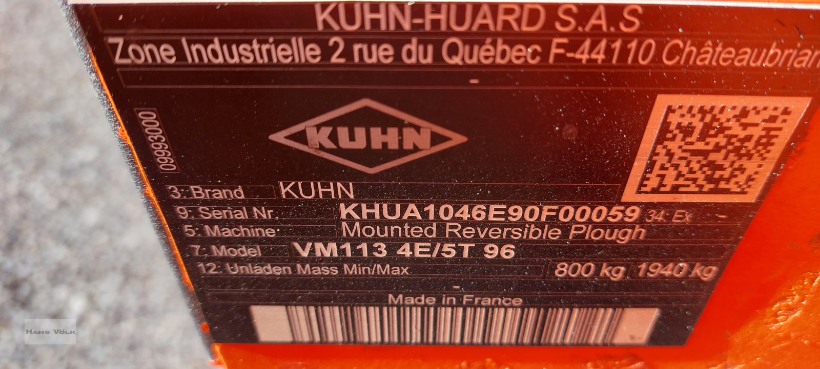 Pflug a típus Kuhn Vari Master 113 4 E, Gebrauchtmaschine ekkor: Schwabmünchen (Kép 8)