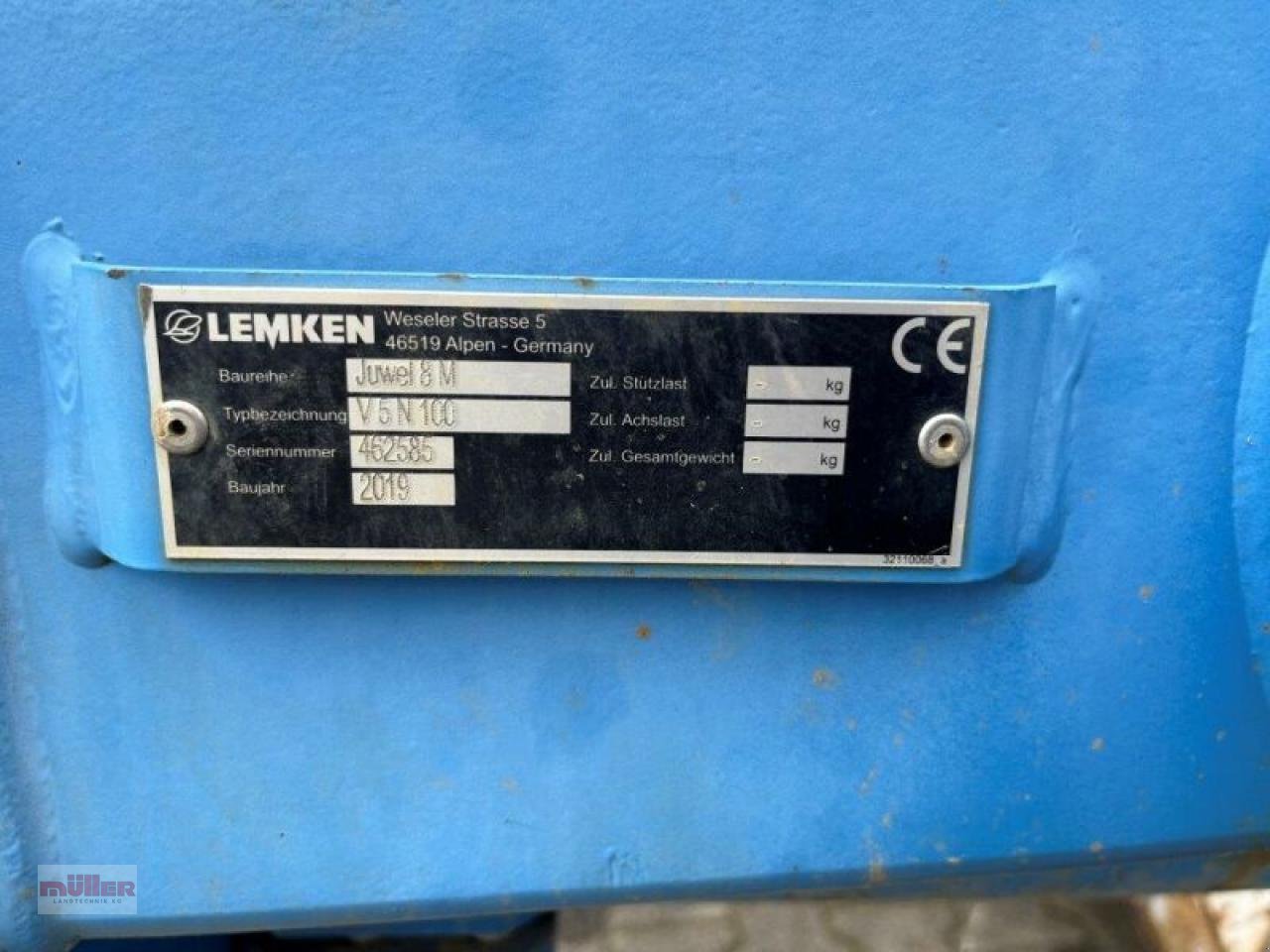 Pflug typu Lemken 8 M V 5 N 100, Gebrauchtmaschine w Holzhausen (Zdjęcie 3)