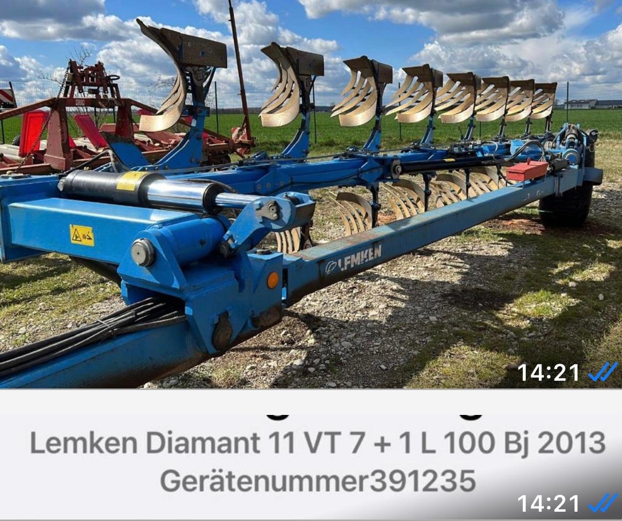 Pflug des Typs Lemken Diamant 11vt 7, Gebrauchtmaschine in Backnang (Bild 2)