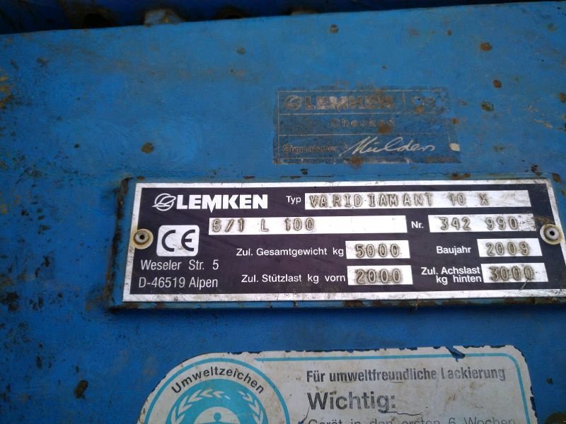 Pflug tipa Lemken Vari Diamant 10X 6+1 L100, Gebrauchtmaschine u Liebenwalde (Slika 16)