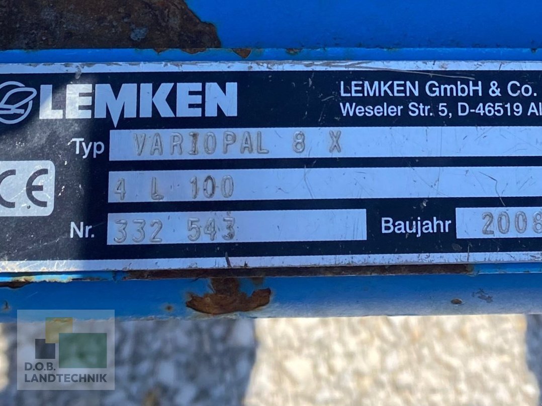 Pflug typu Lemken Variopal 8x 4L100, Gebrauchtmaschine v Regensburg (Obrázek 5)