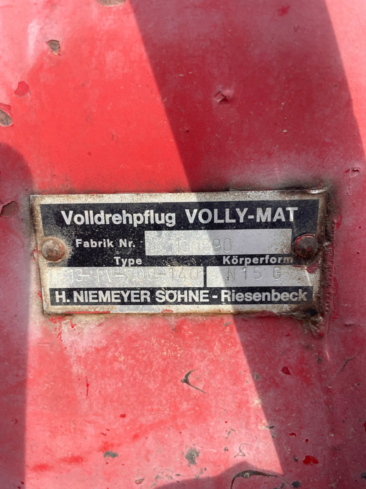 Pflug des Typs Niemeyer Volly-Mat 1000, Gebrauchtmaschine in Thanstein (Bild 3)