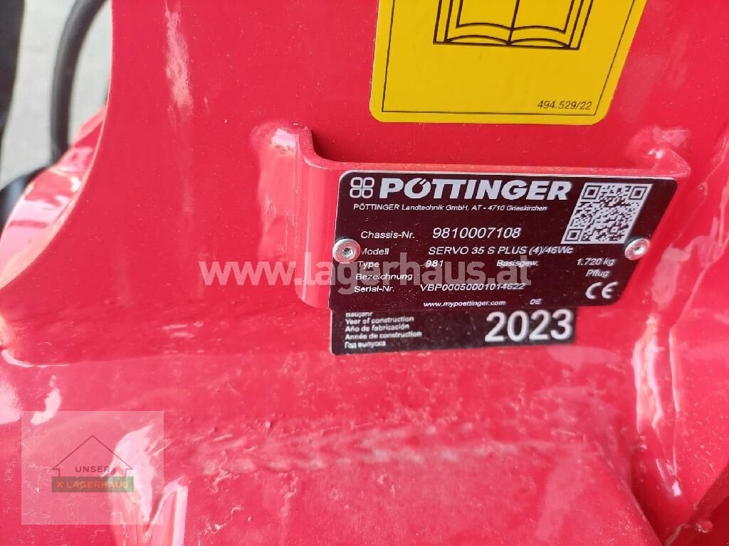 Pflug Türe ait Pöttinger SERVO 35 S PLUS 4-SCHARIG, Neumaschine içinde Haag (resim 6)