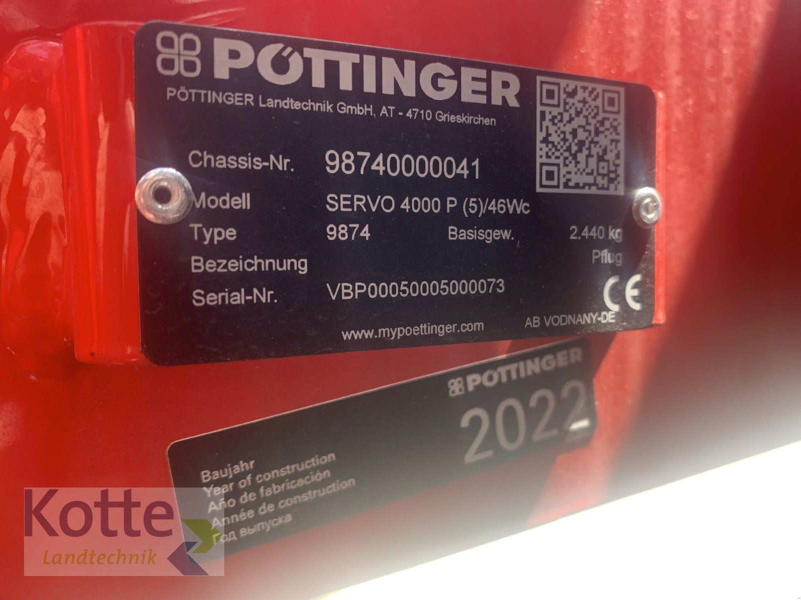 Pflug del tipo Pöttinger Servo 4000 Plus, Neumaschine en Rieste (Imagen 7)