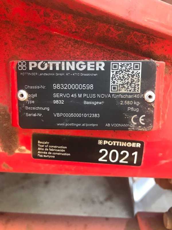 Pflug tip Pöttinger Servo 45 m plus nova, Gebrauchtmaschine in Langenzenn (Poză 3)