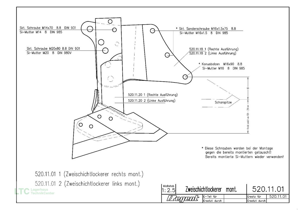 Pflug tip Regent Schare zu  Megastar 300 Untergrundlockerer ( 2 S, Gebrauchtmaschine in Redlham (Poză 5)