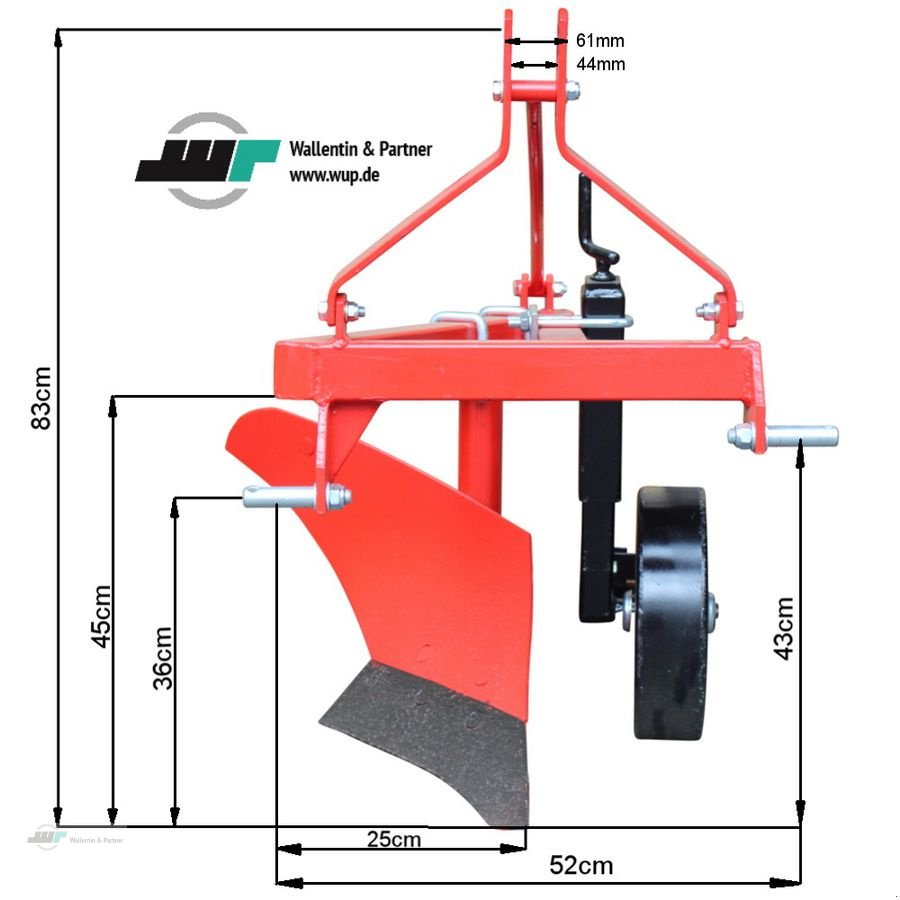 Pflug Türe ait Sonstige Beetpflug 1-scharig 20cm Einscharpflug Pflug ab, Neumaschine içinde Wesenberg (resim 4)