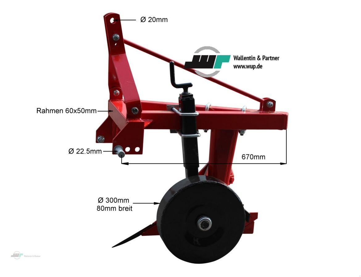 Pflug Türe ait Sonstige Beetpflug 1-scharig 20cm Einscharpflug Pflug ab, Neumaschine içinde Wesenberg (resim 5)