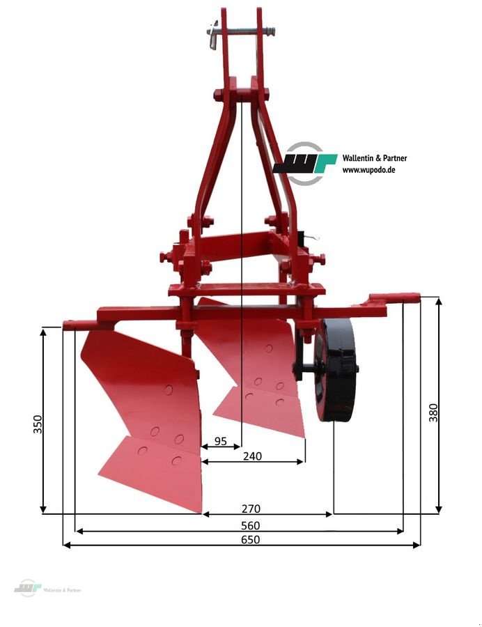 Pflug типа Sonstige Beetpflug 2-Schar 20 cm ab 16 PS, Neumaschine в Wesenberg (Фотография 4)