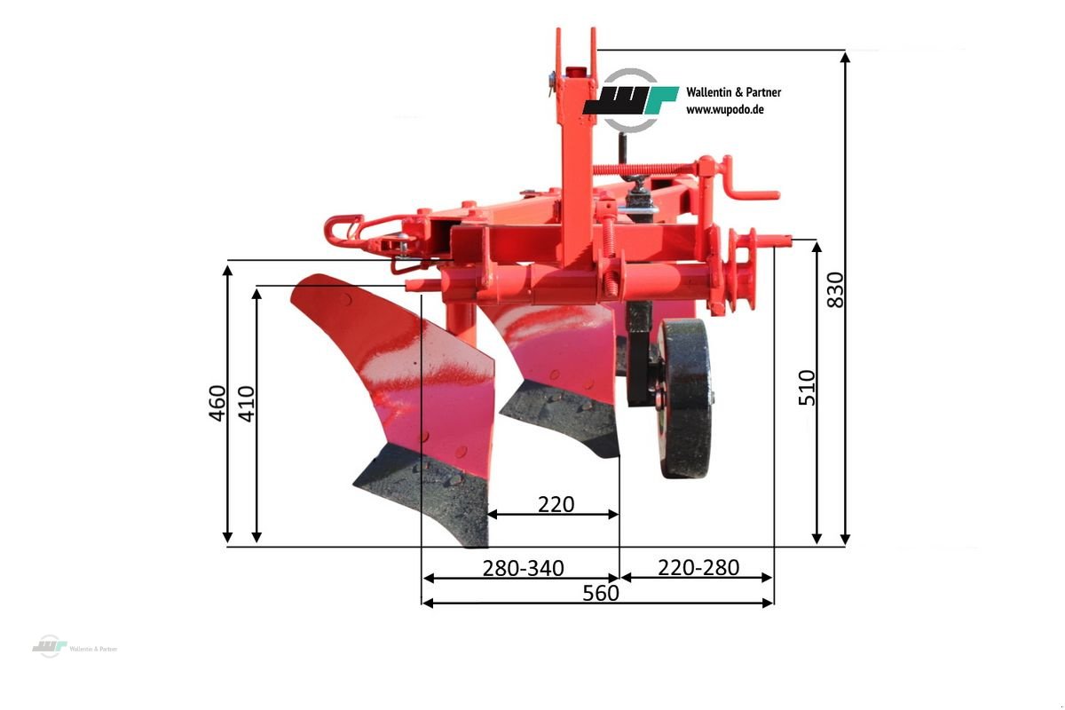 Pflug Türe ait Sonstige Beetpflug 3 Schar Dreischarpflug 20cm Pflug ab 2, Neumaschine içinde Wesenberg (resim 3)