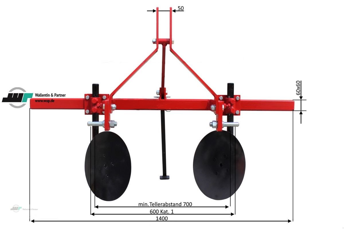 Pflug typu Sonstige Scheibenpflug mit 2 Tellern Ø 350 mm, Neumaschine v Wesenberg (Obrázek 3)