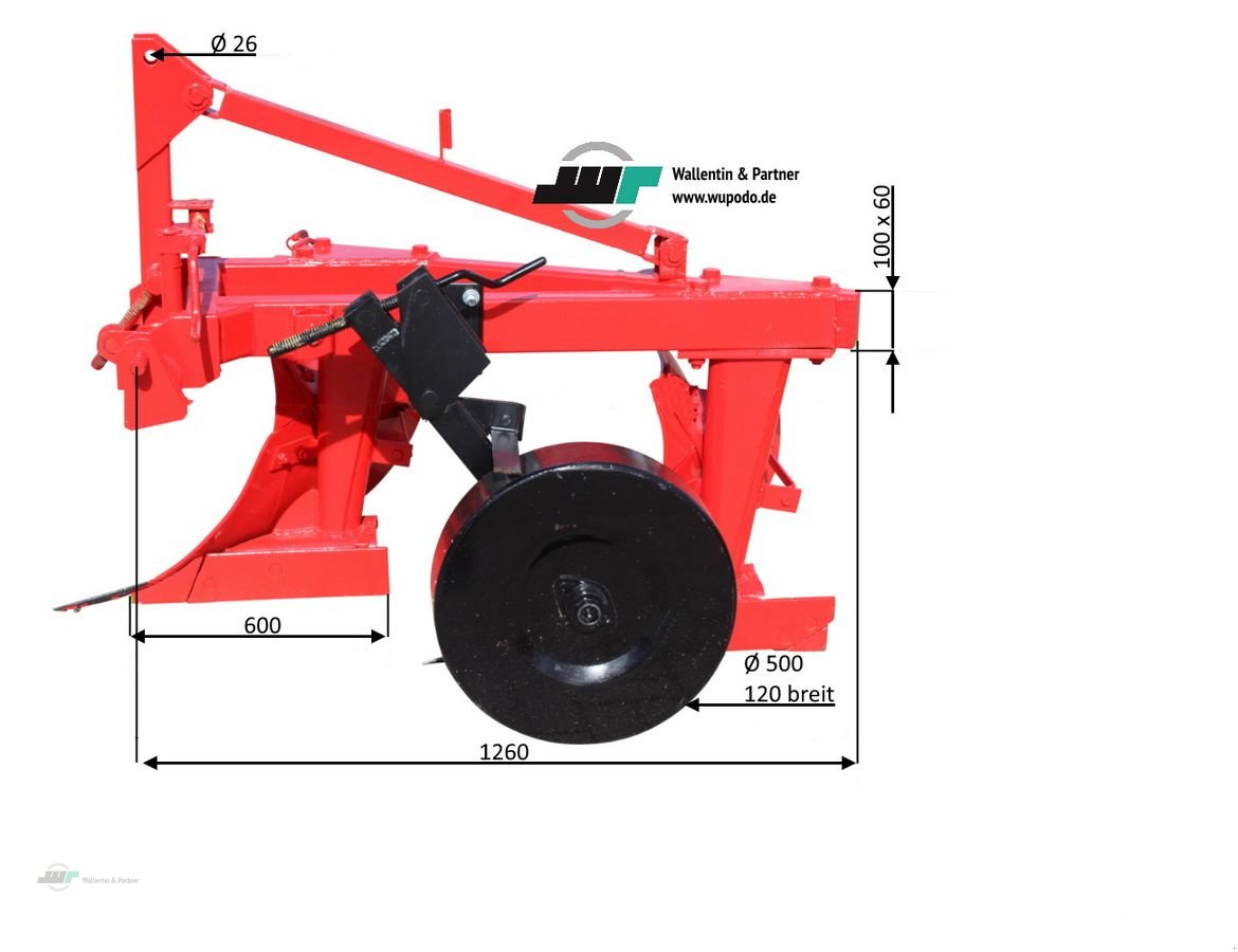 Pflug του τύπου Sonstige Zweischar Beetpflug 30 cm Kleintraktorpflug 2-Sc, Neumaschine σε Wesenberg (Φωτογραφία 4)