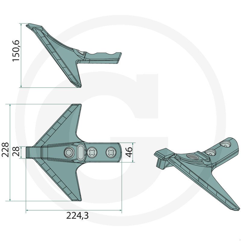 Pflugzubehör del tipo Granit Gänsefußschar, Neumaschine en Hahnbach (Imagen 1)