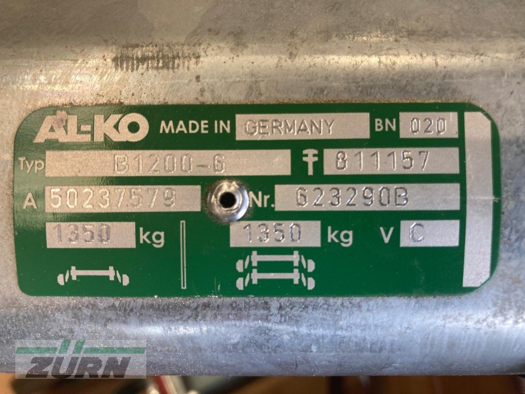 PKW-Anhänger za tip Al-KO B 1200-6 Achse für Anhänger, Neumaschine u Kanzach (Slika 7)