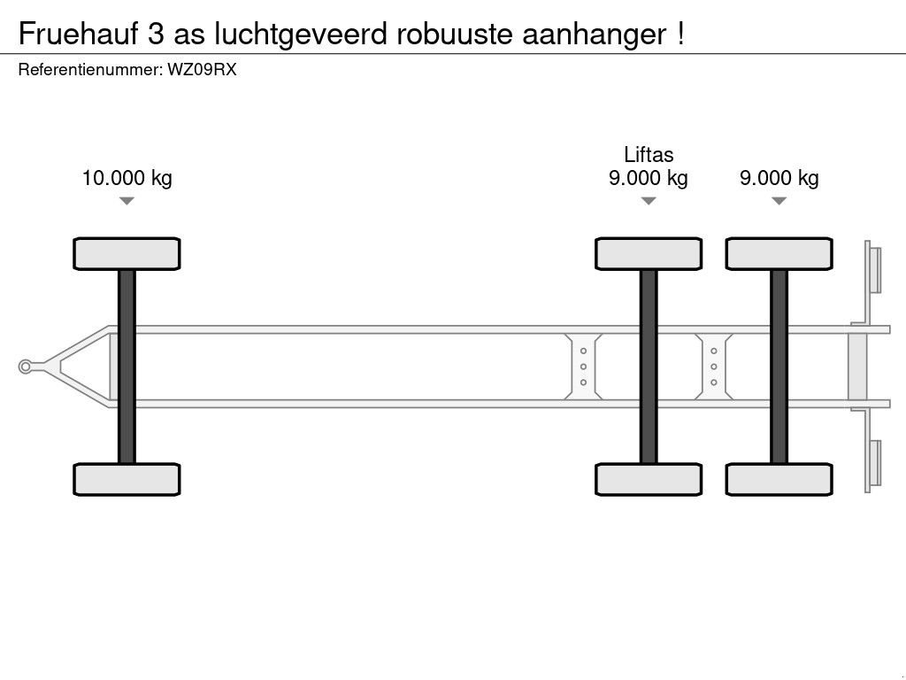 PKW-Anhänger des Typs Fruehauf 3 as luchtgeveerd robuuste aanhanger !, Gebrauchtmaschine in Emmeloord (Bild 7)