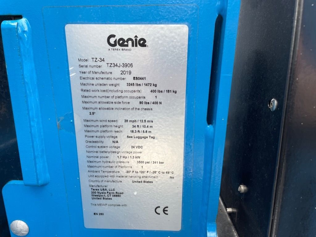 PKW-Anhänger typu Genie TZ 34/20, Gebrauchtmaschine v WIJCHEN (Obrázok 3)