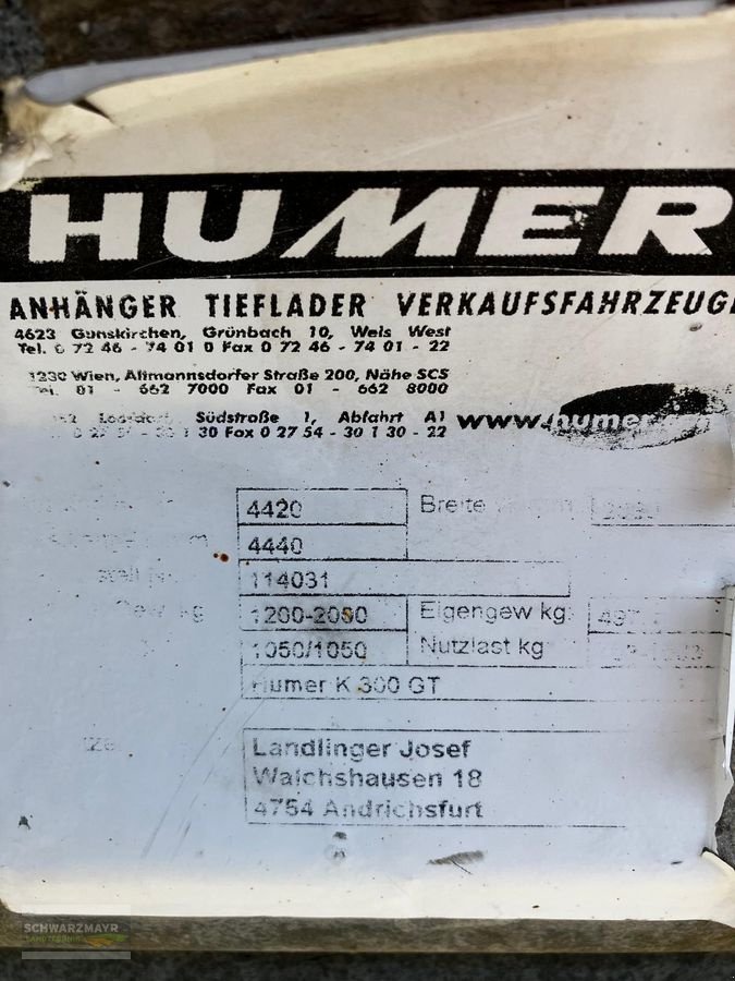 PKW-Anhänger typu Humer Humer K 300 GT, Gebrauchtmaschine w Aurolzmünster (Zdjęcie 2)