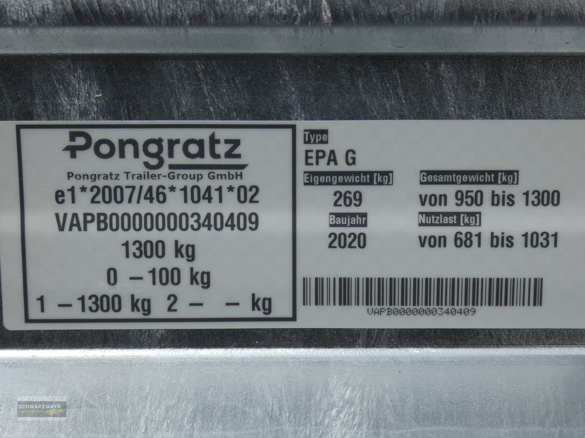 PKW-Anhänger του τύπου Pongratz EPA 230/12 G-STK 600, Neumaschine σε Gampern (Φωτογραφία 14)