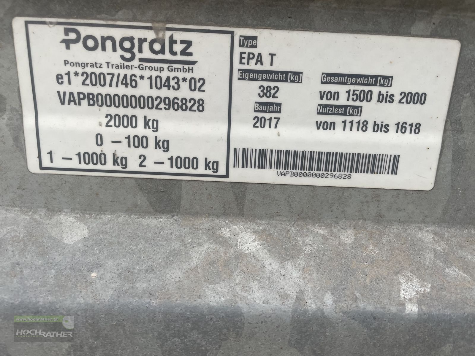 PKW-Anhänger του τύπου Pongratz EPA 250/12 T-RS-STK, Gebrauchtmaschine σε Kronstorf (Φωτογραφία 9)