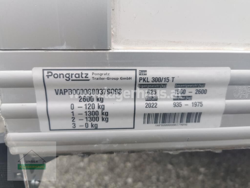 PKW-Anhänger του τύπου Pongratz PKL 300/15 T HZG 2600KG, Neumaschine σε Aschbach (Φωτογραφία 4)