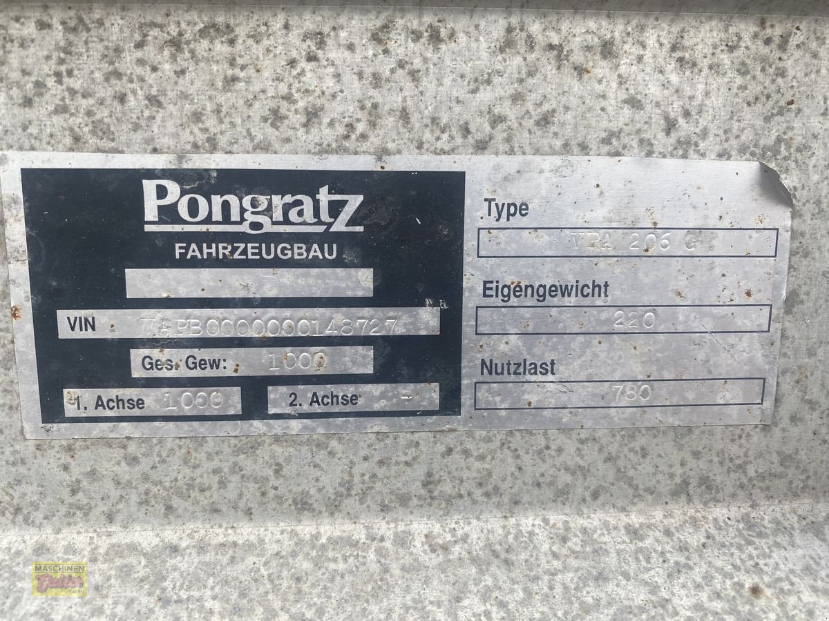 PKW-Anhänger typu Pongratz VPA 206G gebremst mit Aufsatzwände, Gebrauchtmaschine v Kötschach (Obrázek 17)