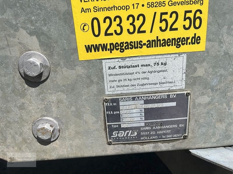 PKW-Anhänger Türe ait Saris Autotransporter Hochlader, Gebrauchtmaschine içinde Gevelsberg (resim 4)