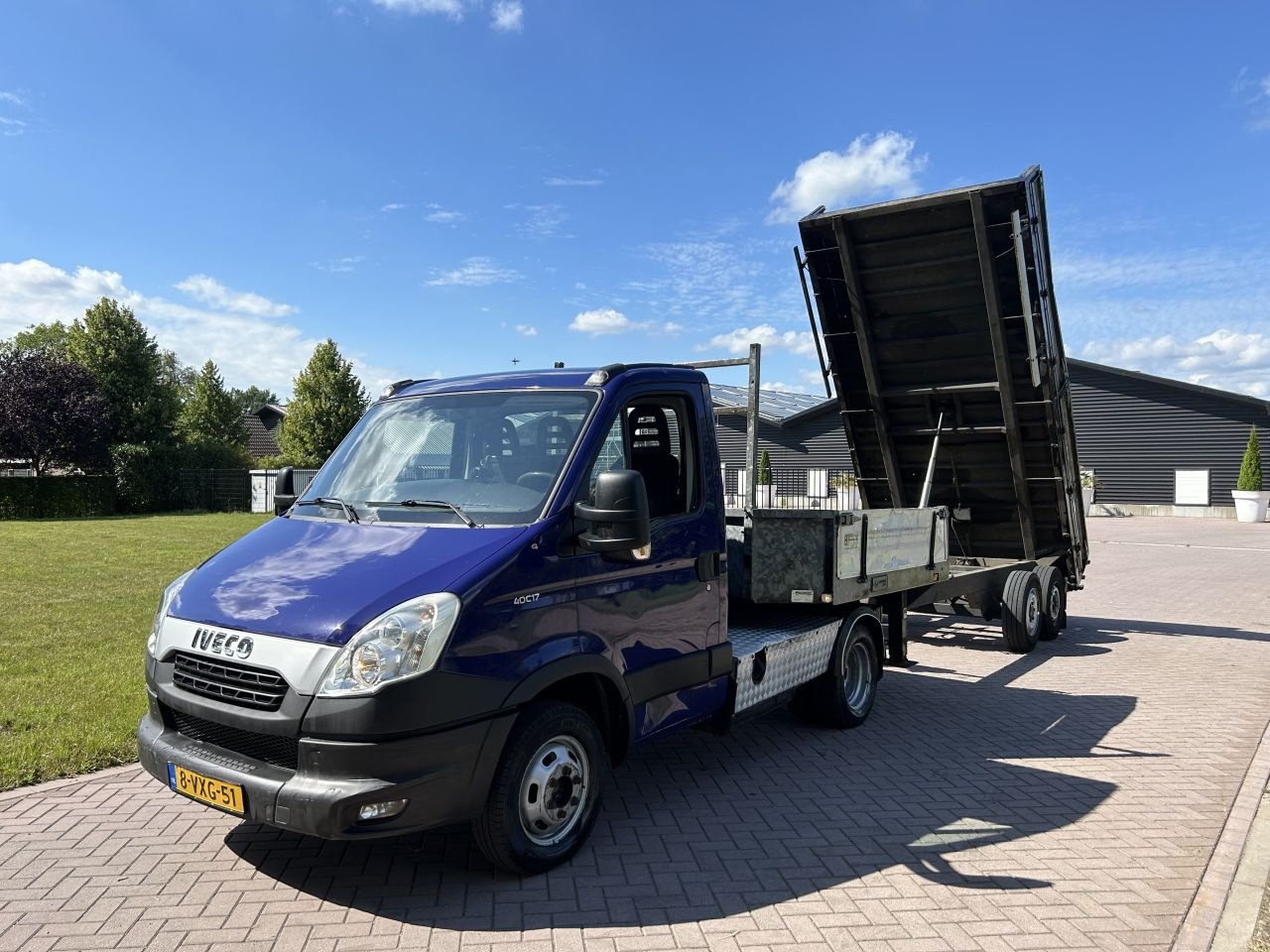 PKW-Anhänger van het type Sonstige be trekker Iveco Daily 40C17 10 ton met Veldhuizen kipper, Gebrauchtmaschine in Putten (Foto 4)