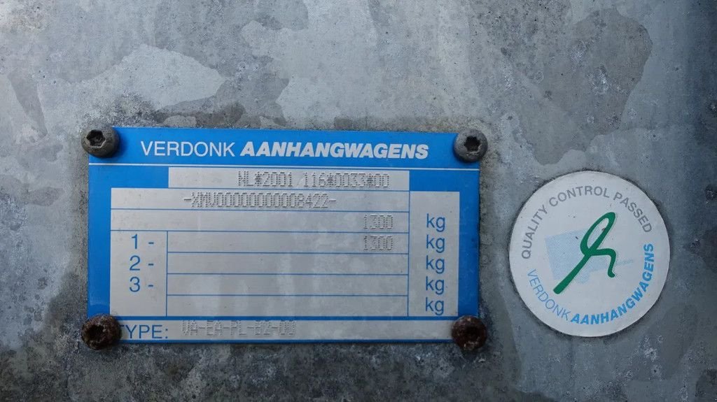 PKW-Anhänger typu Sonstige Verdonk Gesoten met 4x rolluik achterdeuren luifel en imperiaal, Gebrauchtmaschine v IJsselmuiden (Obrázek 11)