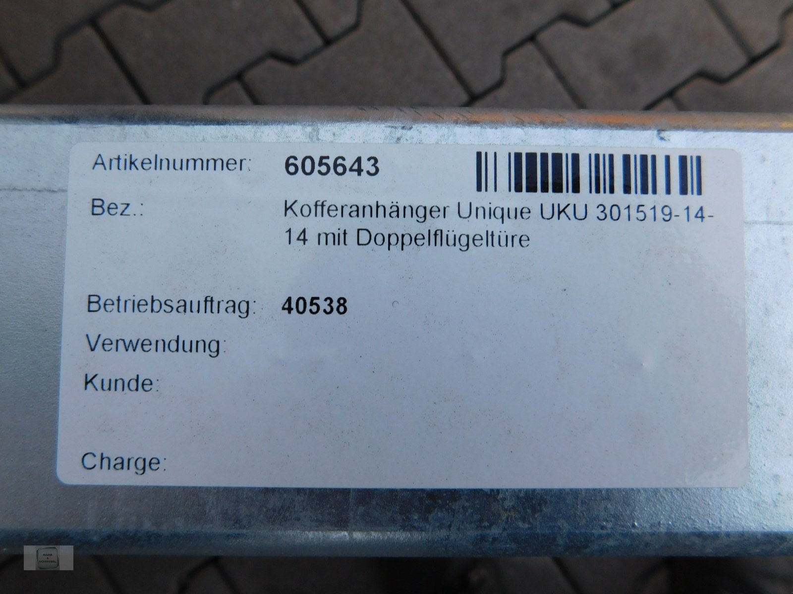 PKW-Anhänger типа Unsinn UKU 301519-14-14, Neumaschine в Gross-Bieberau (Фотография 10)