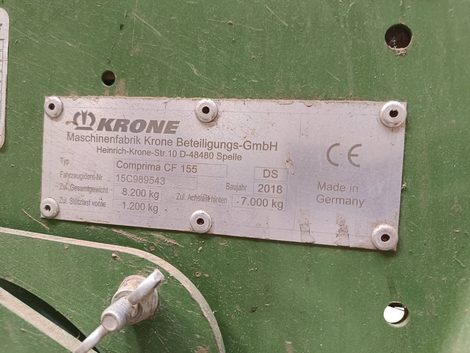 Press-/Wickelkombination du type Krone COMPRIMA CF 155 XC, Gebrauchtmaschine en Le Horps (Photo 8)