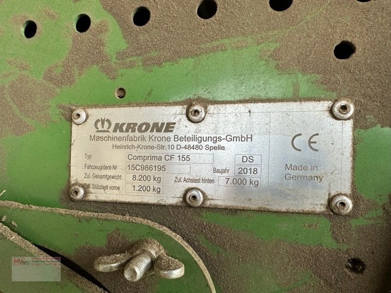 Press-/Wickelkombination du type Krone Krone Comprima CF 155 XC, Gebrauchtmaschine en Neubrandenburg (Photo 19)