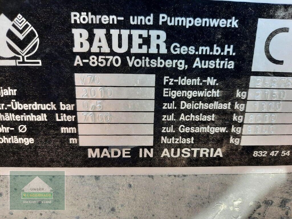 Pumpfass Türe ait Bauer V70, Gebrauchtmaschine içinde Perg (resim 10)