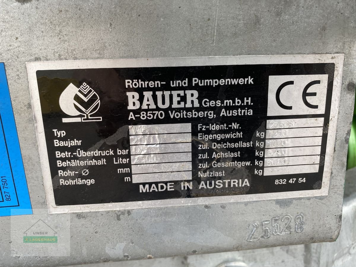 Pumpfass типа Bauer Vakuumfass V 45, Gebrauchtmaschine в Wartberg (Фотография 2)