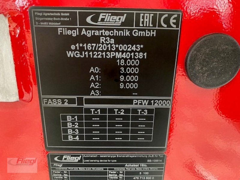 Pumpfass του τύπου Fliegl PFW 12000l Duoline Plus Tandem, Neumaschine σε Mühldorf (Φωτογραφία 2)