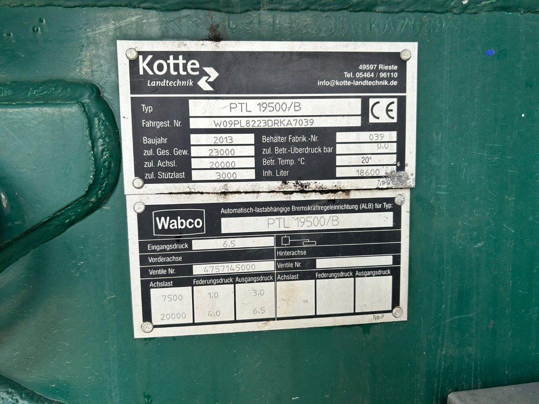 Pumpfass a típus Garant Kotte KOTTE PTL 19500/B, Gebrauchtmaschine ekkor: Sittensen (Kép 13)