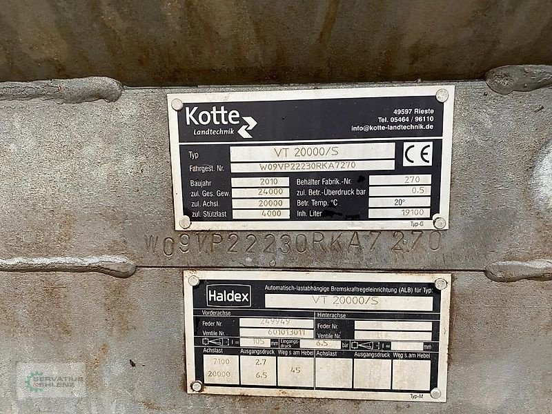 Pumpfass des Typs Kotte Garant VT20000/ S, Gebrauchtmaschine in Rittersdorf (Bild 11)