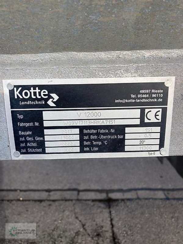 Pumpfass tip Kotte V 12000 NEUWERTIGER ZUSTAND, Gebrauchtmaschine in Rittersdorf (Poză 18)