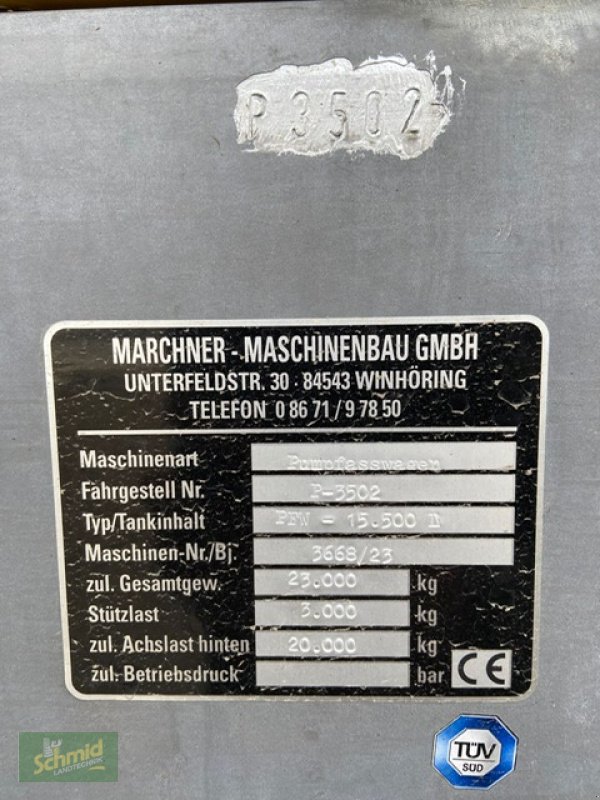 Pumpfass of the type Marchner PFW 15500, Neumaschine in Breitenbrunn (Picture 13)