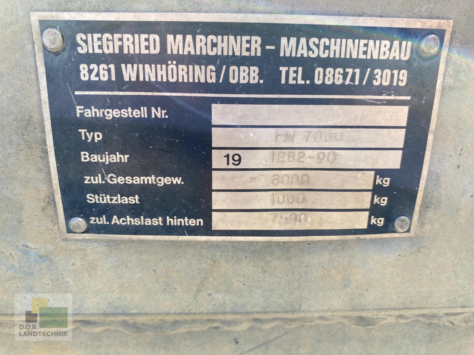 Pumpfass van het type Marchner Tandem 7.000 Liter, Gebrauchtmaschine in Lauterhofen (Foto 18)