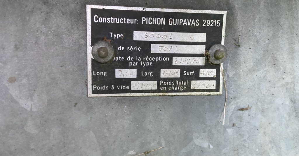 Pumpfass del tipo Pichon 5000 L, Gebrauchtmaschine In UZERCHE (Immagine 7)