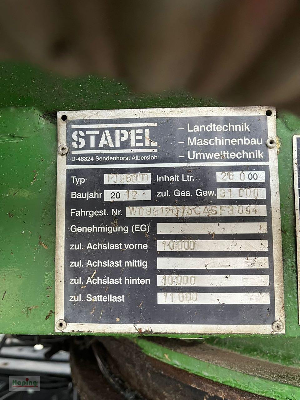 Pumpfass of the type Stapel PT26000, Gebrauchtmaschine in Bakum (Picture 8)