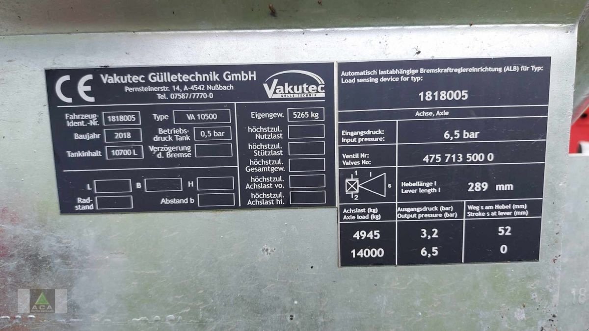 Pumpfass del tipo Vakutec 10500TA, Neumaschine en Markt Hartmannsdorf (Imagen 10)