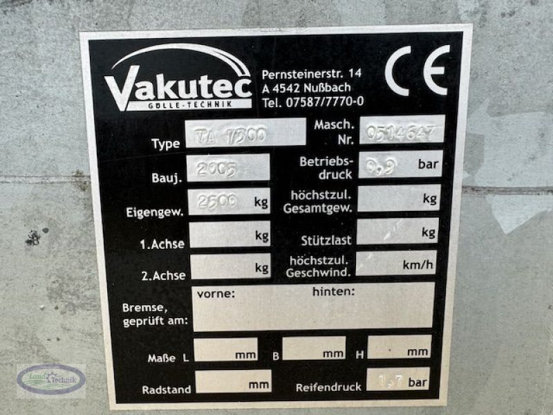 Pumpfass tip Vakutec VA 7300, Gebrauchtmaschine in Münzkirchen (Poză 5)
