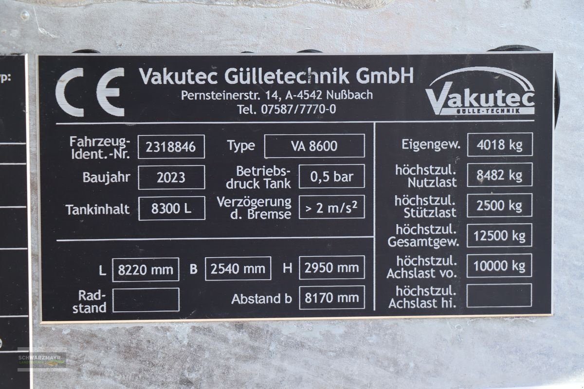 Pumpfass типа Vakutec VA 8600 + Schleppschuh, Neumaschine в Gampern (Фотография 19)