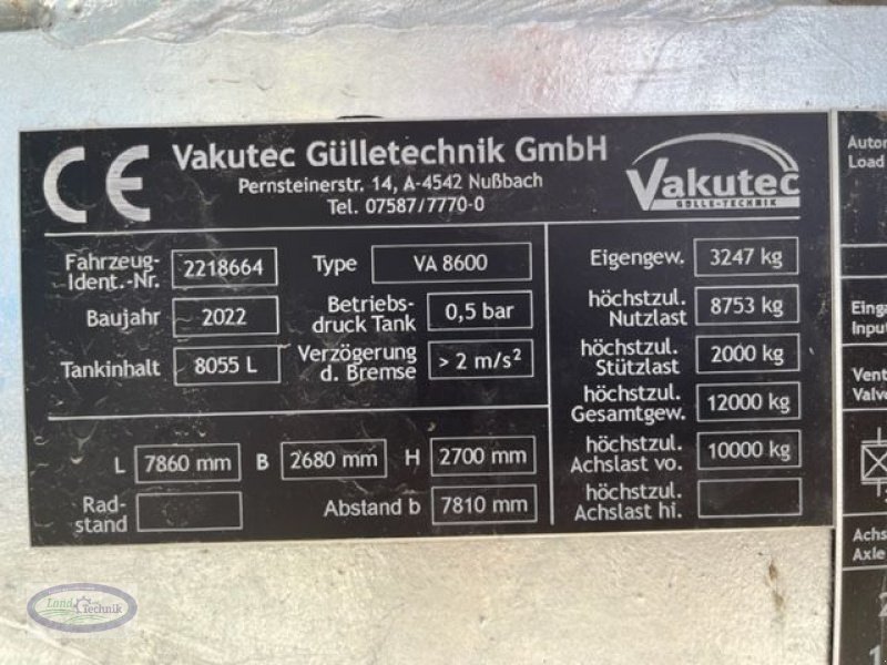 Pumpfass του τύπου Vakutec VA 9500, Neumaschine σε Münzkirchen (Φωτογραφία 4)