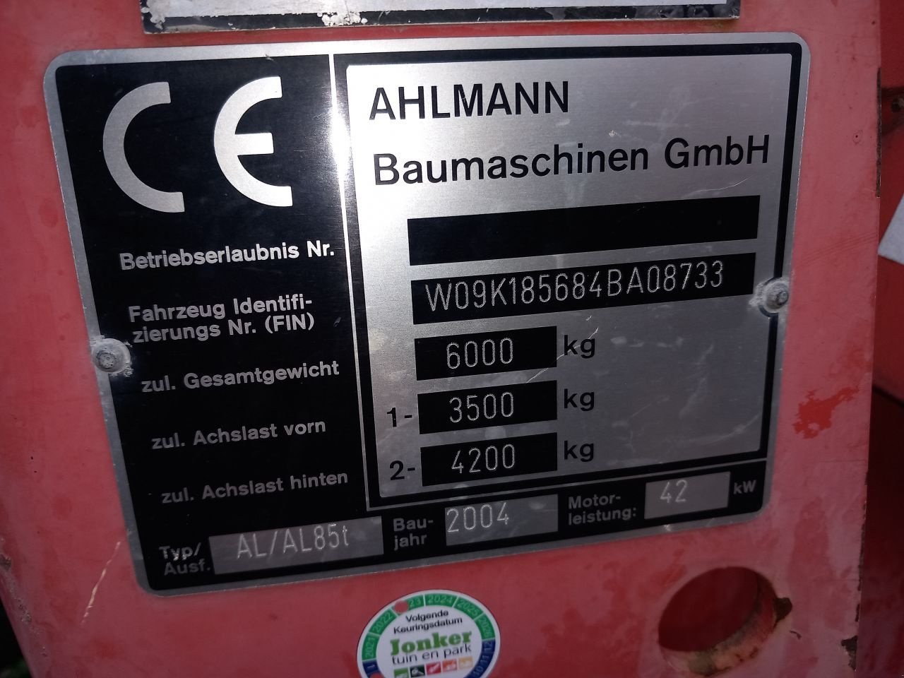 Radlader del tipo Ahlmann AL85T., Gebrauchtmaschine en Alblasserdam (Imagen 2)