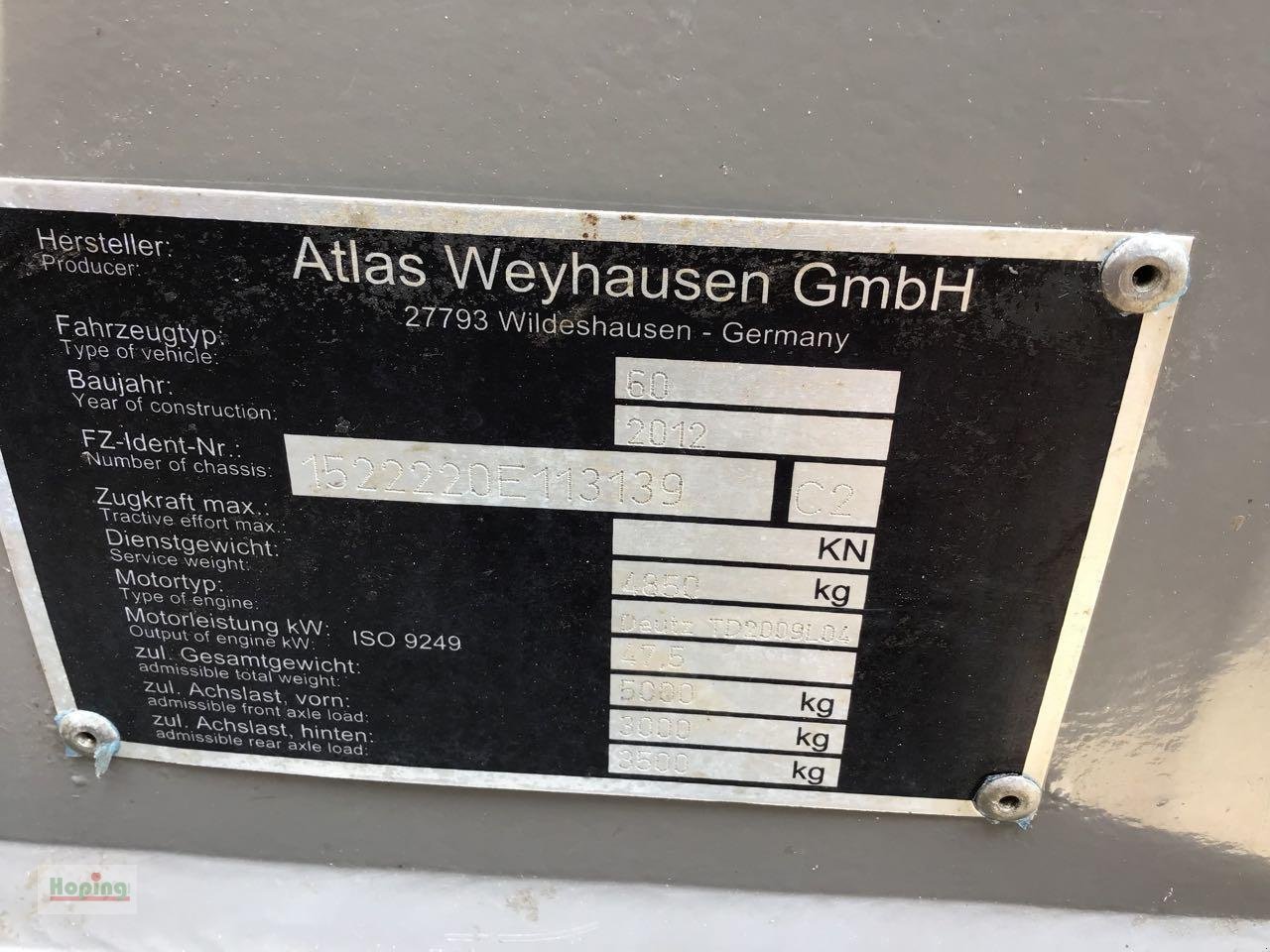 Radlader tip Atlas 60 (Schnellläufer 35km/h), Gebrauchtmaschine in Bakum (Poză 8)