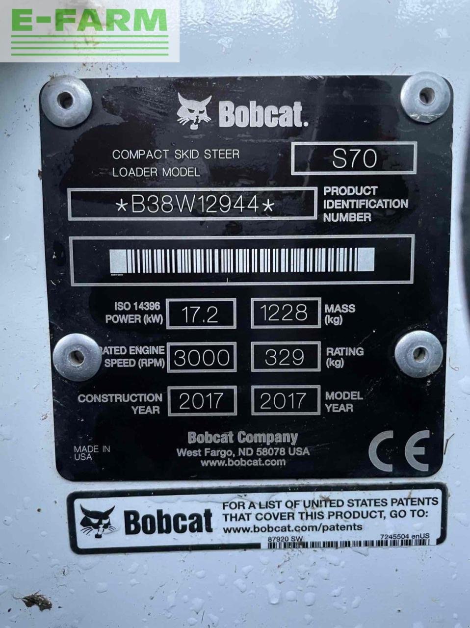 Radlader Türe ait Bobcat valet de ferme s70 . bobcat, Gebrauchtmaschine içinde ST CLAIR SUR ELLE (resim 9)