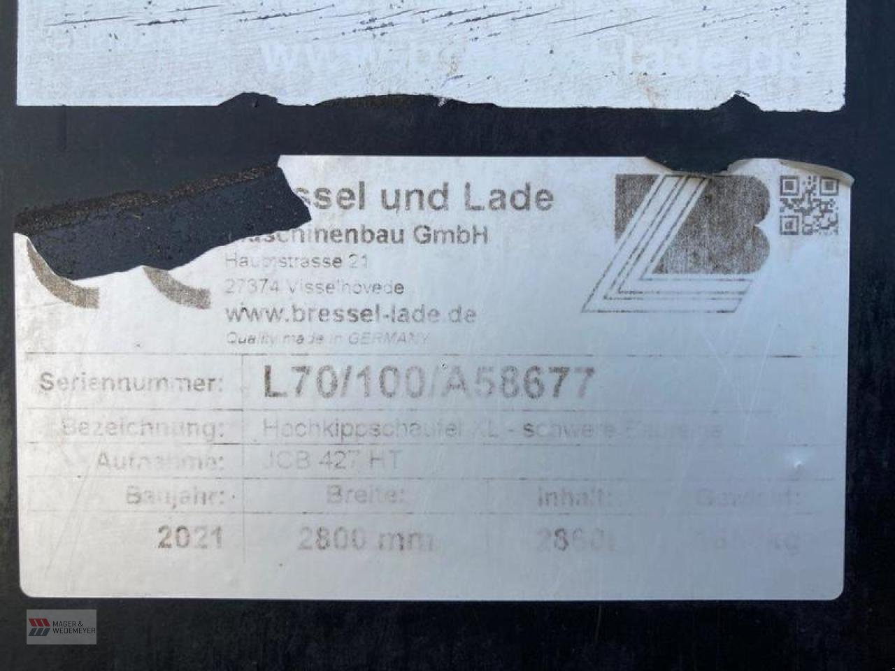 Radlader a típus Bressel & Lade HOCHKIPPSCHAUFEL VOLVO, JCB, Gebrauchtmaschine ekkor: Oyten (Kép 7)