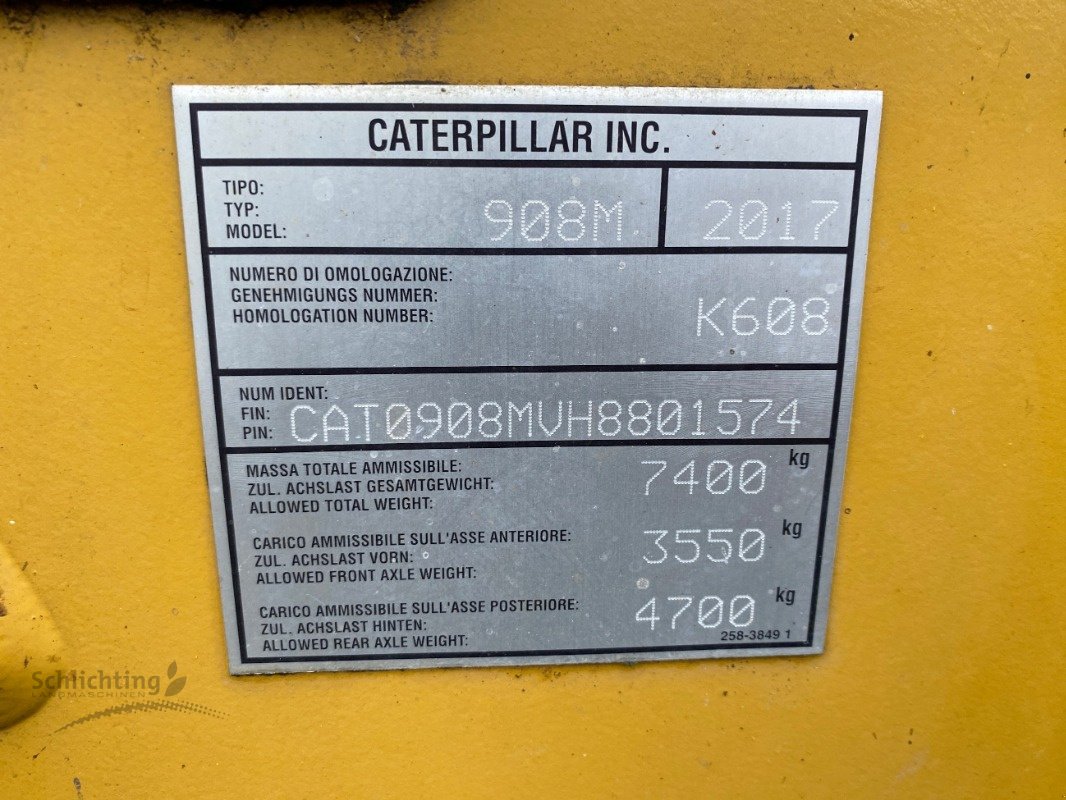 Radlader tip CAT 908M, Gebrauchtmaschine in Soltau (Poză 8)